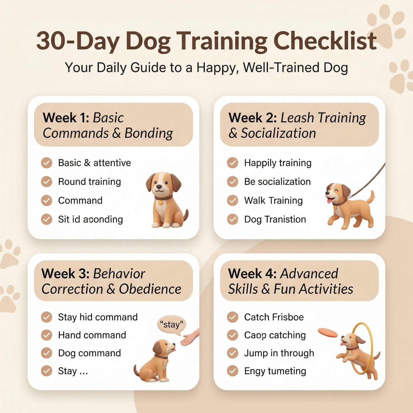 30 Days of Training your Puppy Planner